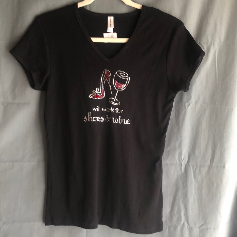 Black t shirt ,v neck